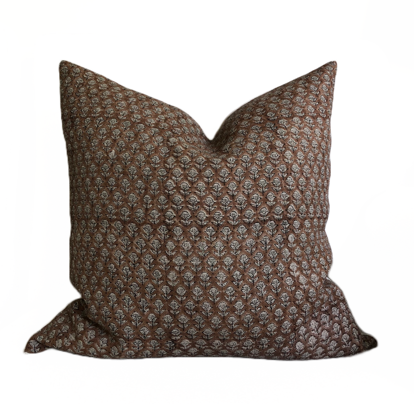 Burnett block print cushion cover